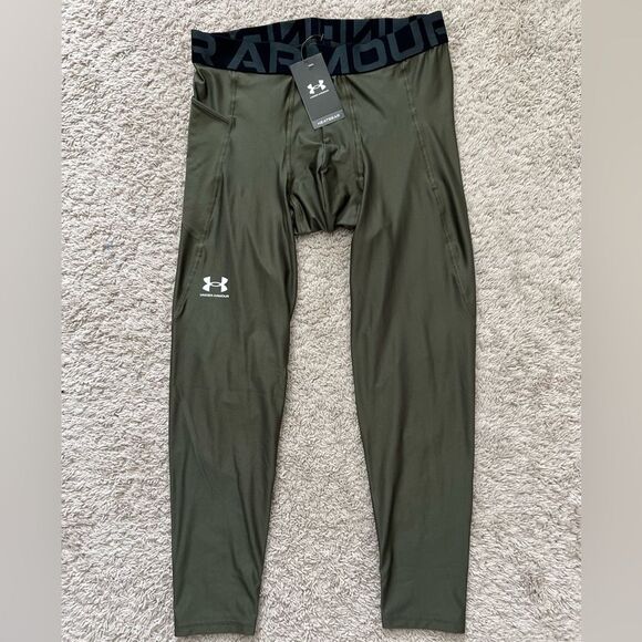 Under Armour Heatgear Armour Leggings OD Green - Picture 6 of 9